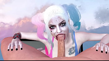 Harley Quinn Blowjob Face Fucking