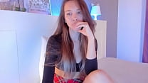 Super Sexy Brunette Teen Camgirl In Outfit