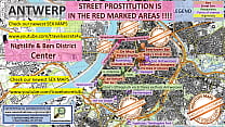 Anversa, Belgio, Mappa del sesso, Mappa della prostituzione di strada, Adolescenti, Bordelli, Puttane, Escort, Trio, Freelance, Prostitute