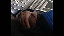 Jerking my dick on the train