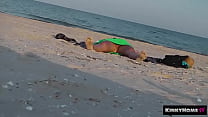 Voyeur hidden cam -  Girl on a nude beach in Italy!