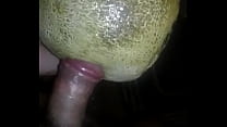 Sticking the dick in a melon