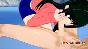 Boku No Hero Hentai 3D - Инко дрочит и делает минет Мидории Изуку (Деку) с многократной спермой