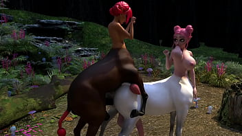 Amy's Big Wish - Episode 2 - Centaur Things Full Cut - Un jeune Futanari Centaure rend visite avec son professeur pour apprendre l'art de l'élevage!