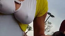 Crazy showing nipples