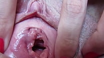Nahaufnahme Objekt Einfügung Fetisch Video Zusammenstellung große Klitoris Muschi