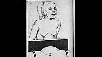 Admirez du porno cartoon noir et blanc avec des femmes souffrant de bondage sexy