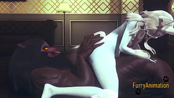 Furry Hentai - Demond Wolf & Artic Fox et baisée - Japonais Yiff Anime Manga 3D