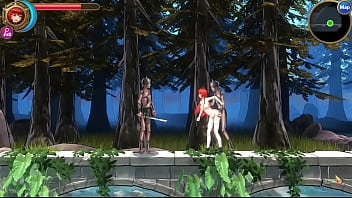 Cute red haired girl hentai having sex with soldiers men and a magician in Erolyn Chan hentai ryona act game