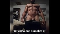 Hot Bodybuilder Flexing Nude and Jerking off Big Dick in the Garage