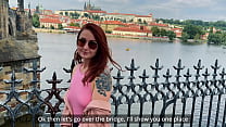 Czech Pickup Redhead Turista russo Pompino e sesso in pubblico KleoModel