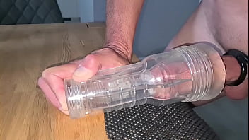 Filling my Fleshlight with my hot cum (sorry for moaning;-)