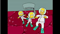 Homer y Marge teniendo sexo bajo el agua (Hecho por Sfan) (Nueva introducción)