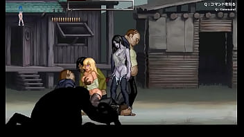 Chica bonita rubia teniendo sexo con hombres zombies en Parasite in City hentai act juego nuevo juego