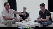 FamilyTwink.com ⏩ Tricky Stepdad Fuck his Offspring after Playing Poker - Pierce Paris