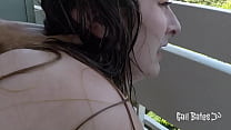 Irmã adotiva pega nua fodida na varanda e engasgada em RPG público do CNC - Trailer