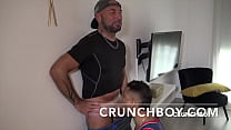 the latino slut RUDALO fucked bareback and creampied by Jess ROYAN for Crunchboy in Barcelona