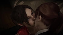 Resident Evil Double Futa - Croisement sexuel de Claire Redfield (Remake) et Claire (Revelations 2)