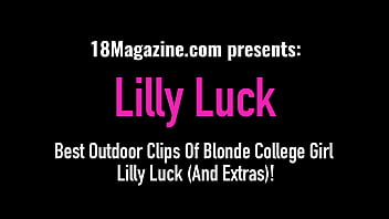 Die besten Outdoor-Clips des blonden College-Mädchens Lilly Luck (und Extras)!
