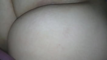 Huge round ass woman standing well ready for anal sex