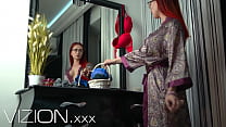 VIZION  Rayana Bang Trying Lingerie and Fingering Pussy at the Mirror