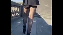 Lady Oups in public micro skirt 34 sec