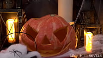 MyDirtyNovels - La coppia festeggia Halloween facendo una cosa a tre con la rossa