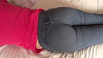 Hidden Cams - Spying on 58 year old Latina 's big ass with jean on and jean down