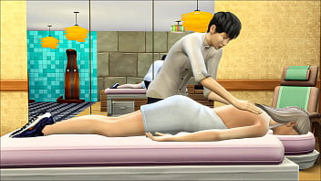 Madrasta pede ao enteado de seu massagista para lhe fazer uma massagem depois que ela o visitou de repente no trabalho