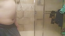 first time Verified model westlloyd showering with 12inch cock sleeve sleeve on