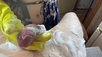 My Hot Housewife Washed My Cock In The Kitchen Until I Cum