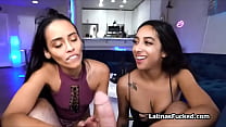 Follando con dos amigas latinas a la vez y filmándola
