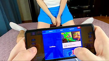He playing in Brawl Stars and Step sister asked to rate her blowjob skills! And she seduces her and suck his hard cock! POV 4K - Nata Sweet