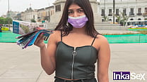 顺从的18岁委内瑞拉人在利的街头得到她的第一次肛门钻探