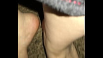 I drop a nice load little of cum on my Latina gf hot feet and toes  (Cumshot)