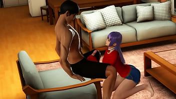 Athena kof cosplay has sex with a man in 3d hentai gameplay