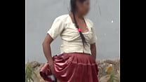 Mariela Siacari urinating