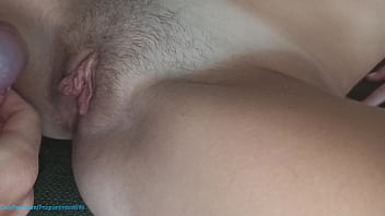 TEEN PUSSY CLOSE UP, white pussy juice appears on dick, ProgrammersWife