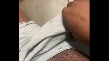 Jerking Off BBC in Public Bathroom & Came