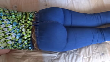 Compilation - 58 year old exhibitionist shows off her big ass with jean on and jean bottom