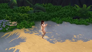 Девушка дрочит на пустом пляже