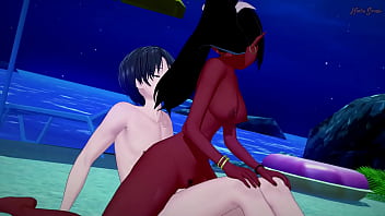 Meru the Succubus getting fucked at the beach!