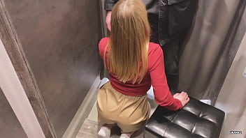 Sucked off by a stranger. Tried on new clothes and jerked off in the fitting room