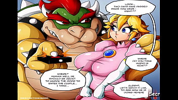 Super Mario Princesa Peach Pt. 1 - A Princesa está sendo fodida na bunda por Bowser enquanto Mario luta para chegar até ela || Pornô de paródia em quadrinhos de desenho animado xxx