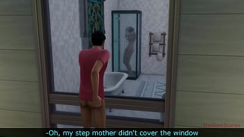 Sims 4, индийский пасынок жестко трахает свою индийскую мачеху в душе