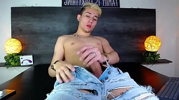 Sexy Blonde Boy Milk his Cock Cums on Cam