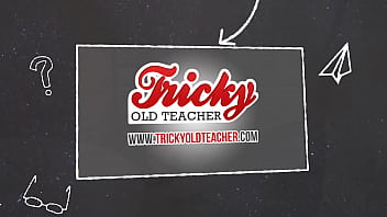 Tricky Old Teacher - Lazy student pleases her teacher