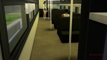 Sims 4, studentessa giapponese palpeggiata e scopata senza pietà in autobus