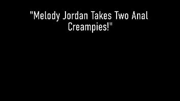 Sweet Melody Jordan Gets Her Pink Asshole Creampied By 2 Hard Cocks!