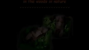 The naked Tom Ondra Motho is wanking in the woods in nature